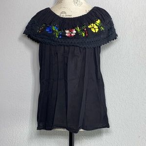 Embroidered Floral Top